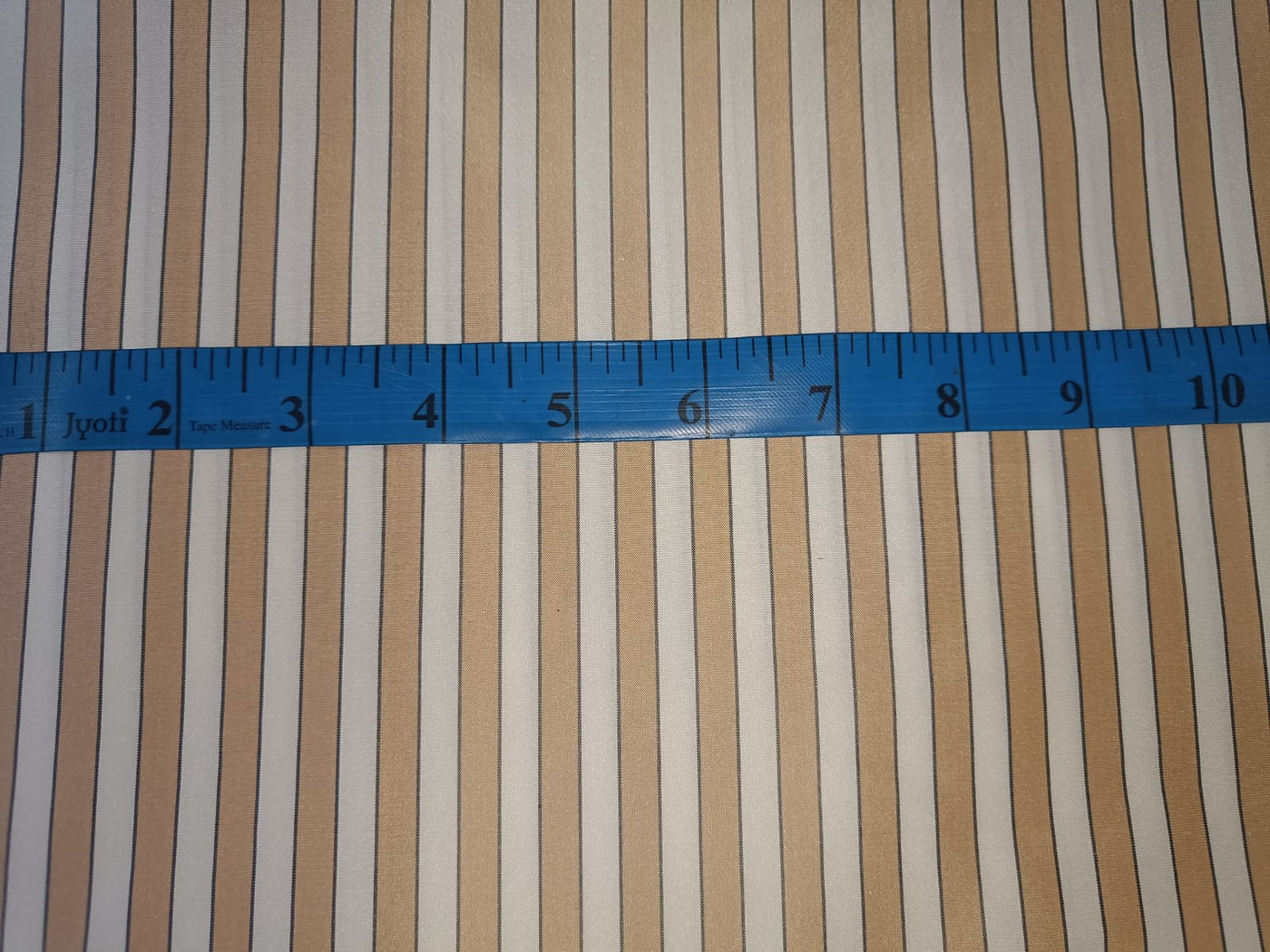 100%SILK TAFFETA Fabric Peach,Ivory & Black color STRIPES 54"wide TAF#S120[1]
