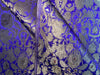 Silk Brocade Fabric Royal  blue \X Metallic Antique Gold 44" wide BRO152[1]