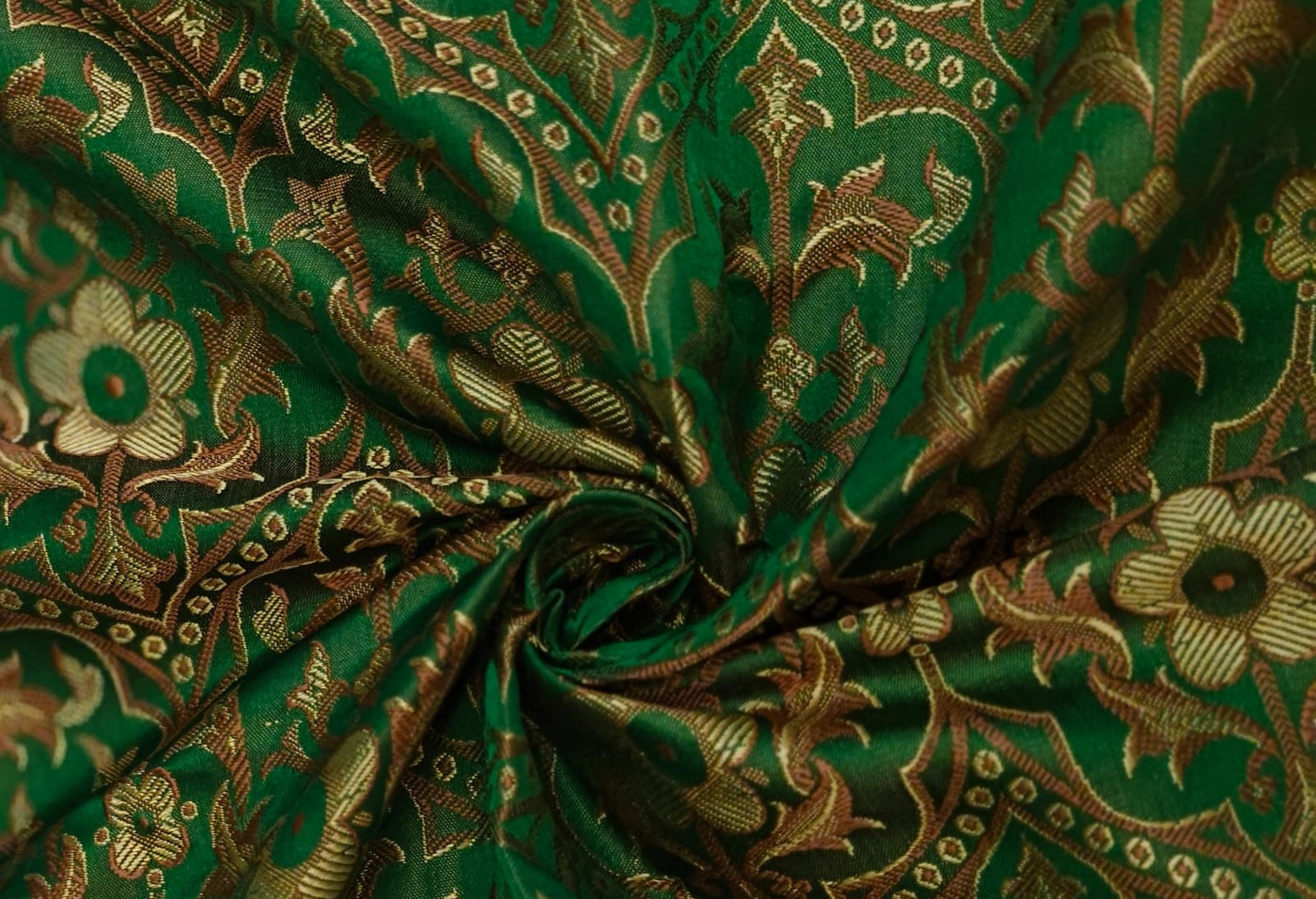 Brocade-vestment emerald green with antique gold  jacquard fabric BRO46[8]