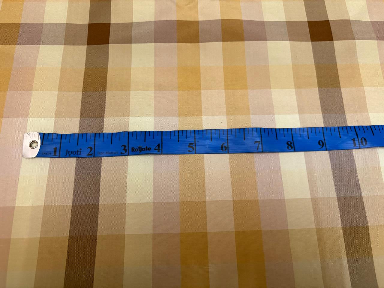 Silk Taffeta Fabric dusty browns ,lilac  ,mint plaids 54” Wide (TAFC70)