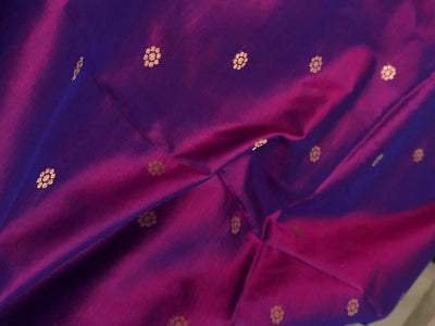100% PURE Silk Brocade fabric with tiny floral motifs in gold available in 3 , two tone shades BRO1101[1/2/3]