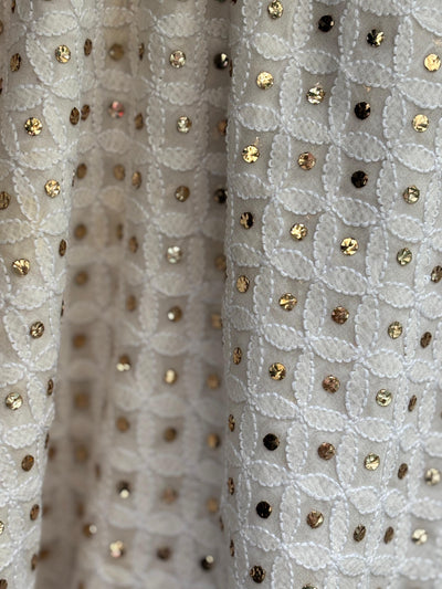 Indian Mukesh Embroidery, 44" wide and 3 yards long.[17689]