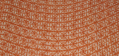 Silk chiffon printed  fabric dusty orange geometric  44" wide [12286]