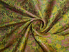 Silk Brocade fabric Gold Green and Pink color 44" wide BRO886A[1]
