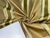 Silk Taffeta Fabric Shades of Gold & Cream colour with satin stripes 54" wide Taf#S107