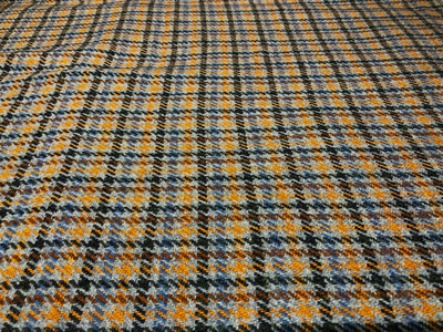 Tweed Premium Suiting Wool Blended plaids in grey ,green, mustard and blue Fabric 58" wide [17745]