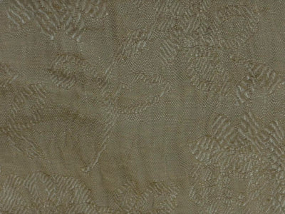 100% silk crepe rich ivory CRUSH jacquard with subtle white gold jacquard  44" wide [18401]