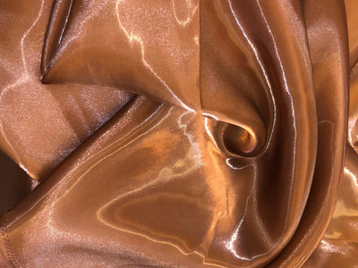 Liquid organza fabric 58" wide with gold  tinge available in 4 colors dark rose ,mustard brown ,mint and dark navy [[18334/35/36/37]