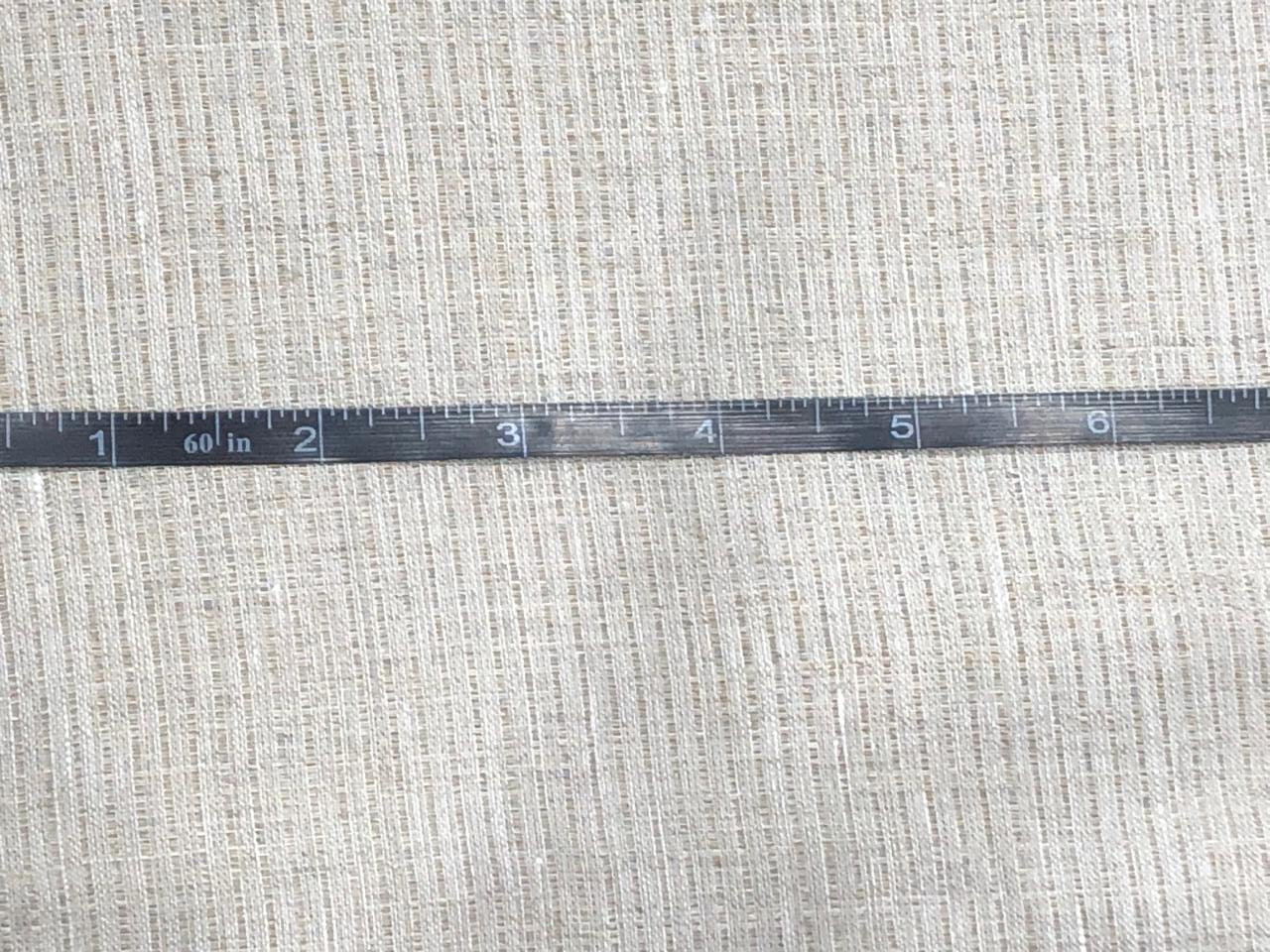 100% Linen stripe fabric mis-dent European dobby [17722]