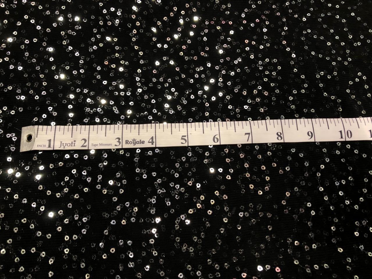 NET fabric with silver sequins 44" wide [18388]