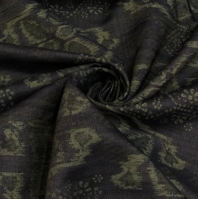 Denim 100% Cotton 58" wide animal print in 2 shades denim blue / teal and denim blue/blue [18613/14]