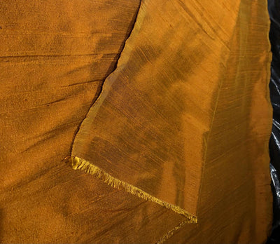 100% PURE SILK DUPIONI FABRIC MUSTARD YELLOW  54&quot; WITH SLUBS MM84[1]