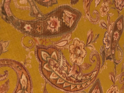 Linen Print paisley available in 2 colors teal and mustard colors [18560/90]