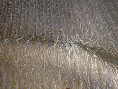 Satin pleated Gold color  fabric 58" wide