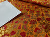 Silk Brocade fabric 44" wide BRO878 available in 5 colours [Mango/ Red , Emerald Green / Red ; Black/ Red ;Red/ Pink ; Navy /Pink AND METALIC GOLD