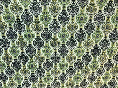 Silk Brocade fabric floral motifs available in 2 colors yellow and green 58" wide BRO1094[1/2]