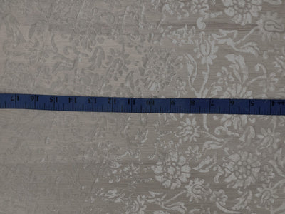 White Devore Viscose Burnout Velvet fabric ~ 44" wide available in 3 designs floral vines, abstract rose and floral [18291/92/93]