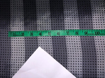 100% Silk Taffeta Jacquard Fabric REVERSABLE BLACK WITH SILVER DOTS AND  GREY jacquard stripes with black dots  54" wide TAFJACNEW14[2]