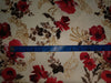 100% COTTON SATIN floral print 58&quot;  wide available in two colors red and blue