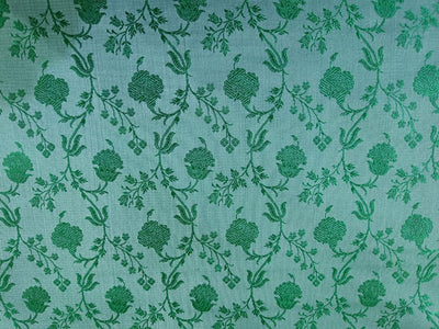 Silk Brocade fabric Pastel Sea Green Color 44" wide BRO249[6]