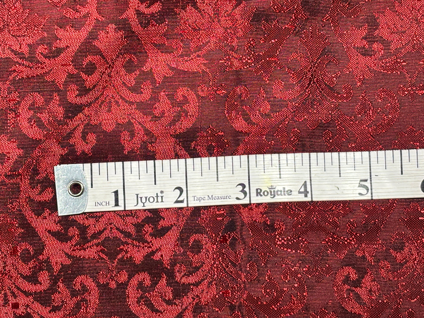 Brocade fabric Wine  Red Colour 44" wide BRO72[1wine]
