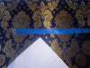 Silk Brocade Fabric Deep blue x metallic gold color 44" wide BRO709[2]