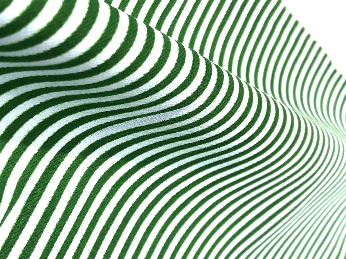 100% Cotton Denim GREEN STRIPE  PRINT Fabric 58" wide  AMAZING FOR SHIRTS [17076]