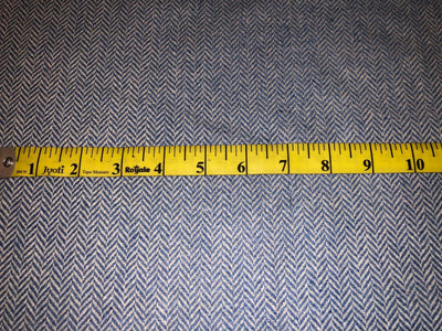 Tweed Suiting fabric is made from recycled wool/ viscose/polyester &amp; cotton acrylic 58" wide blue herringbone  [18316]