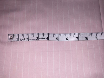 100% cotton poplin pastel pink and white  stripe 56" wide [18387]