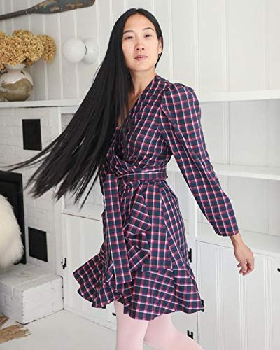 Silk Dupioni Purple and ivory color plaids Fabric 54" wide DUPC3