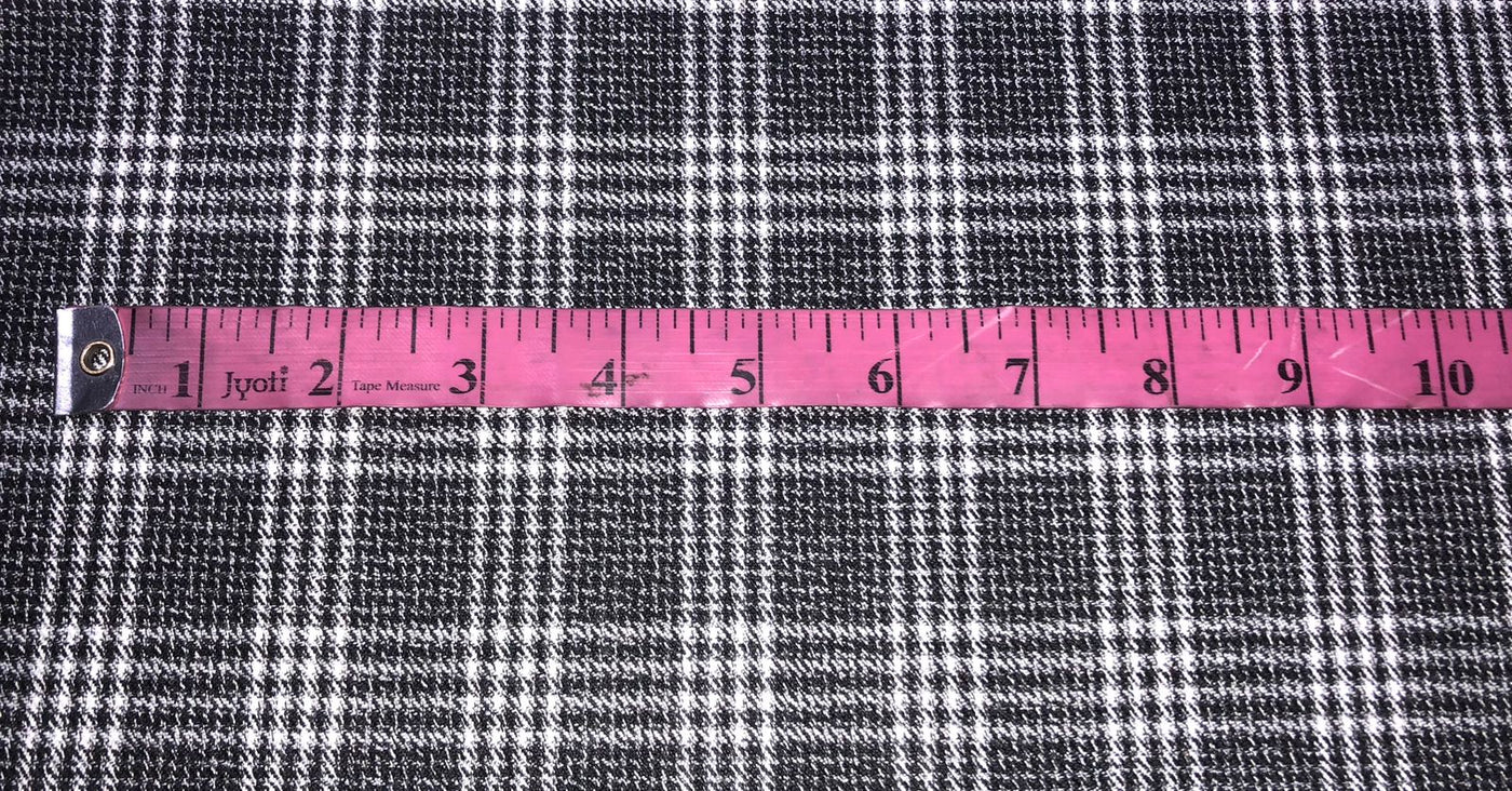 Light weight Suiting plaids TWEED Fabric 58" available in 5 colors BLACK WHITE DARK, RED BLACK, BEIGE BROWN, BLACK WHITE LIGHT,BLUE WHITE[15647-15650/15655]