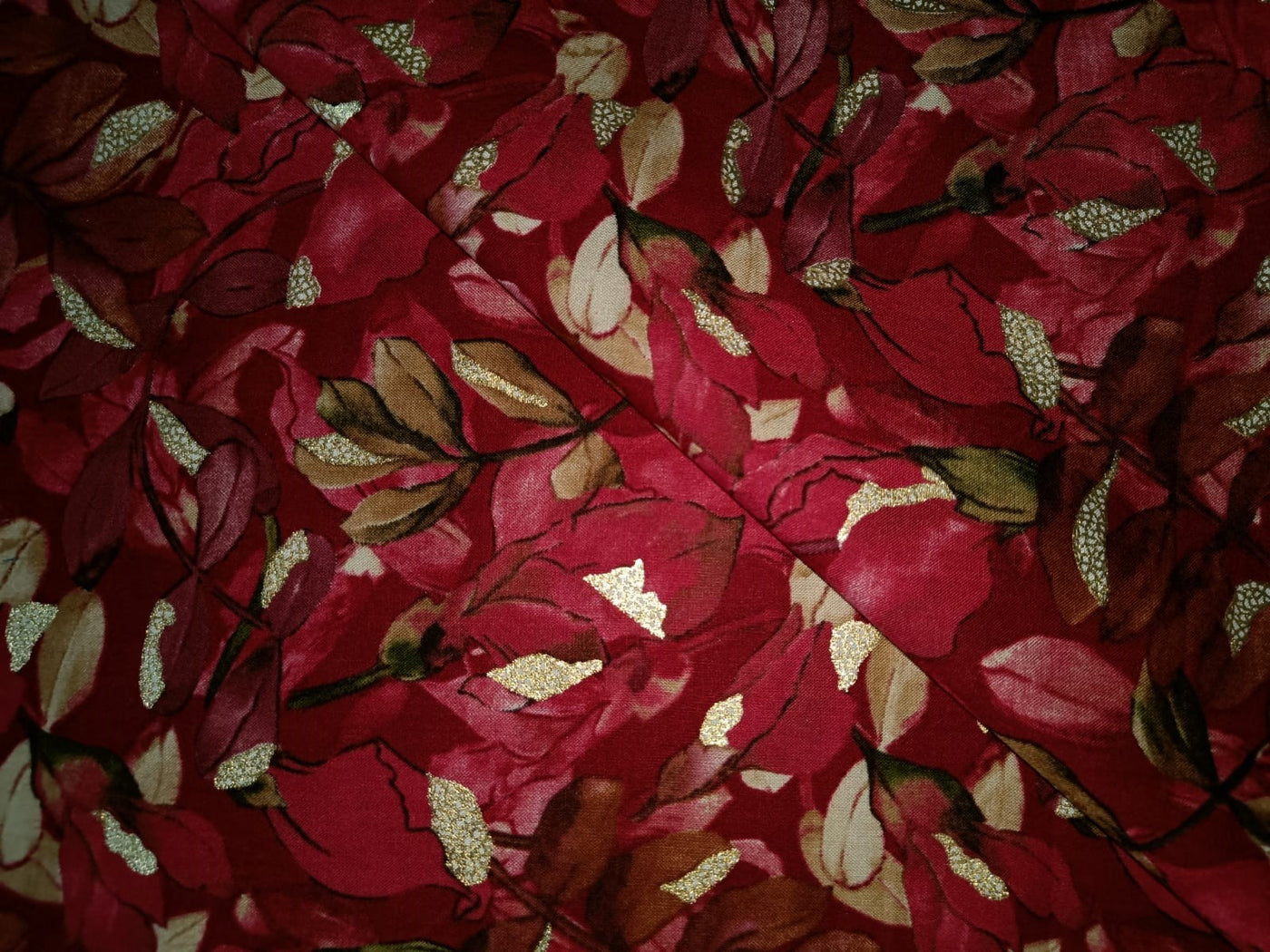 Premium Viscose Rayon fabric with foil print 58" wide available in four colors