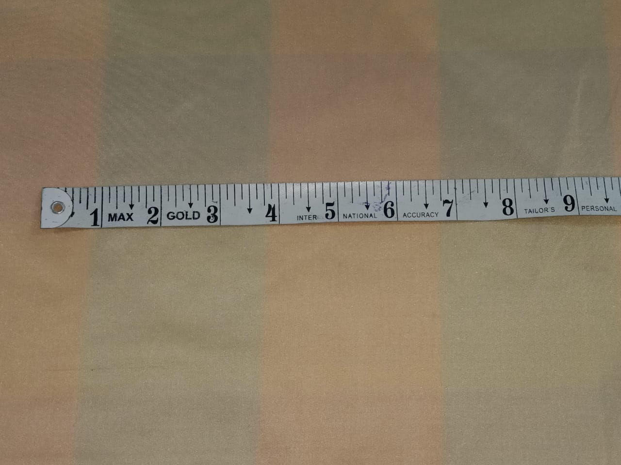 SILK TAFFETA FABRIC Olive Green Peachy orange plaids 54" wide TAF#C14[2]