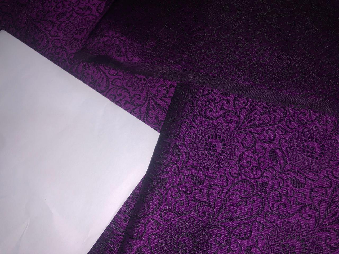 BROCADE MAROON X BLACK COLOUR 44" wide available in 4 colors red,purple,green and blue BRO327[1/2/3/4]