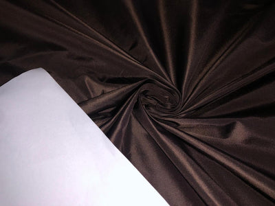 SILK TAFFETA FABRIC CHOCLATE  Brown color 54" wide TAF21