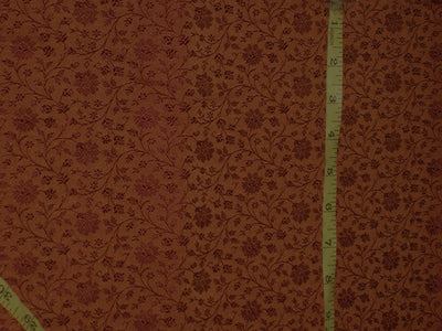 Silk Brocade Fabric Flaming Rust &amp; Rusty Red BRO85[4]