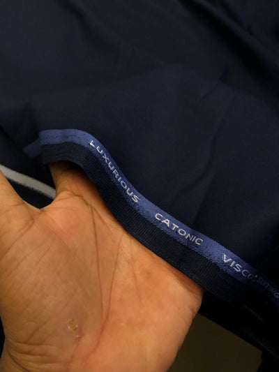 Suiting fabric Waterfall collection suiting fabric 58"wide available in 2 colors Royal blue and Navy blue [18547/48]