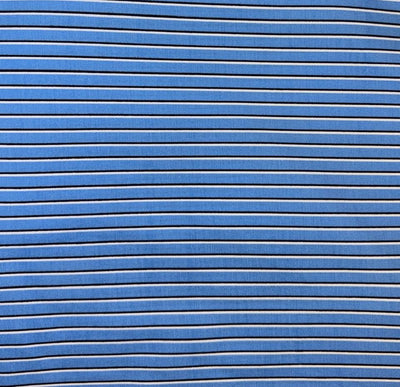 100% Cotton Poplin blue ,white and black stripes 58" wide [18528]