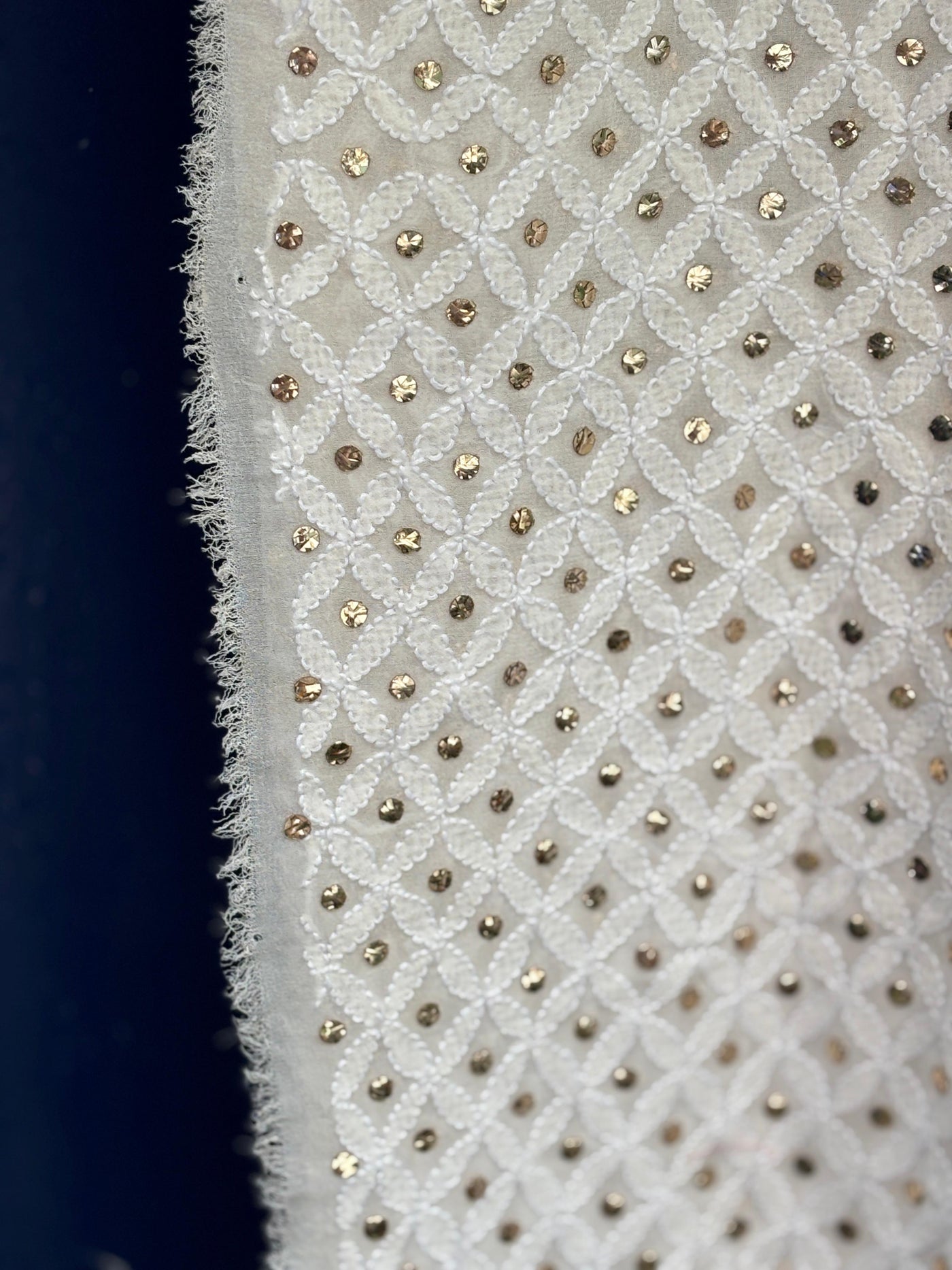 Indian Mukesh Embroidery, 44" wide and 3 yards long.[17689]