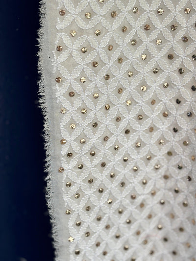 Indian Mukesh Embroidery, 44" wide and 3 yards long.[17689]