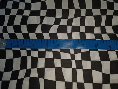 100% Cotton Twill fabric Black and White Plaids 58" wide