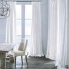 100% pure linen fabric white colour for living room curtains / home decor and bedspreads 115 inches wide /292 cms width