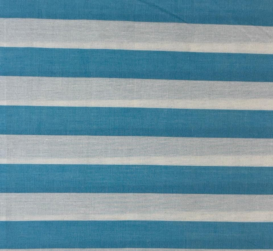 100% Cotton Poplin 58" wide  blue and white stripes [18324]