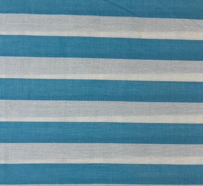 100% Cotton Poplin 58" wide  blue and white stripes [18324]