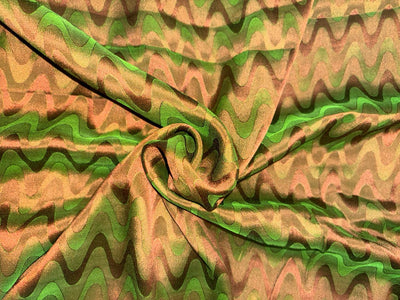 100% silk crepe 16 momme JACQUARD two tones available in 3 colors teal/navy , green/burgundy ,red/gold 44" wide [18369/70/71]