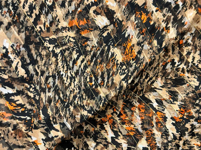 Chiffon Satin stripe  fabric 44" wide available in two designs paisley and animal print