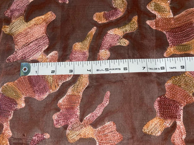 SILK ORGANZA JACQUARD FABRIC SHADED MULTICOLOR [15362]