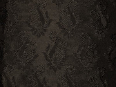 Brocade JACQUARD fabric Jet Black Color 44" wide BRO128[5]