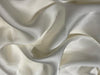 100% Silk LYCRA Satin fabric 120 gms OR 32 MOMME 44" WIDE - WHITE IVORY