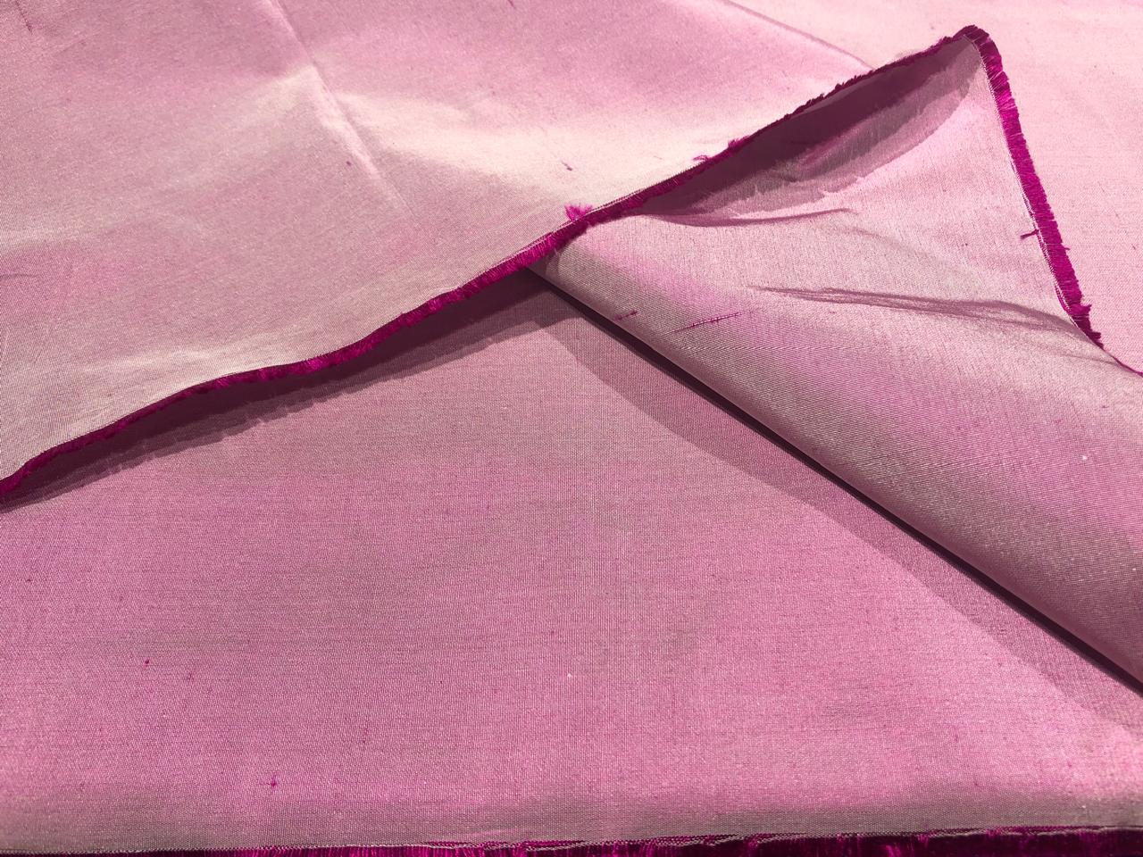 Silk Dupioni fabric magenta pink x ivory  color 54" wide DUP423